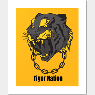 Tiger Nation Black Posters and Art